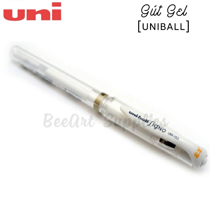 BÚT GEL UNIBALL 1.0MM MÀU TRẮNG/NHŨ VÀNG/NHŨ BẠC