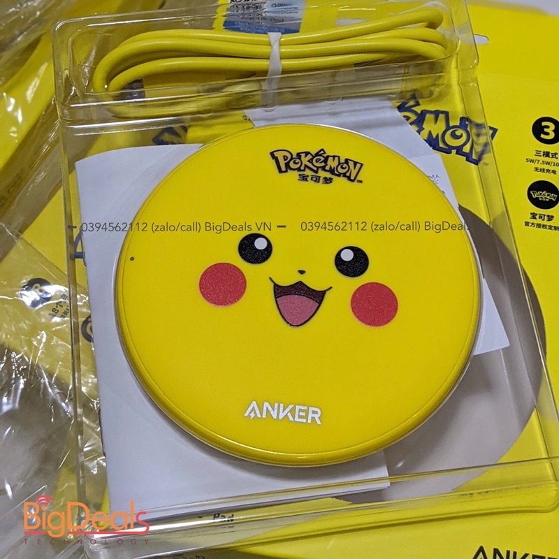 Sạc nhanh không dây Anker A2503 10W - phiên bản Pokemon | BigDeals VN