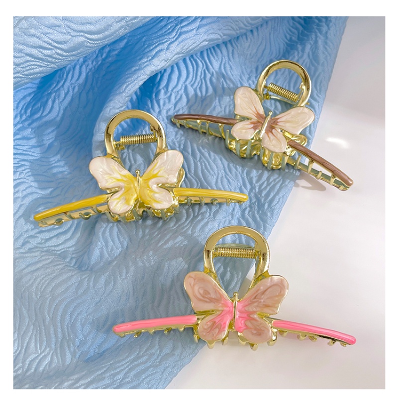 Kẹp Tóc Hình Cá Mập / Bướm Cỡ Lớn Kiểu Hàn Quốc Dễ Thương Cho Nữ