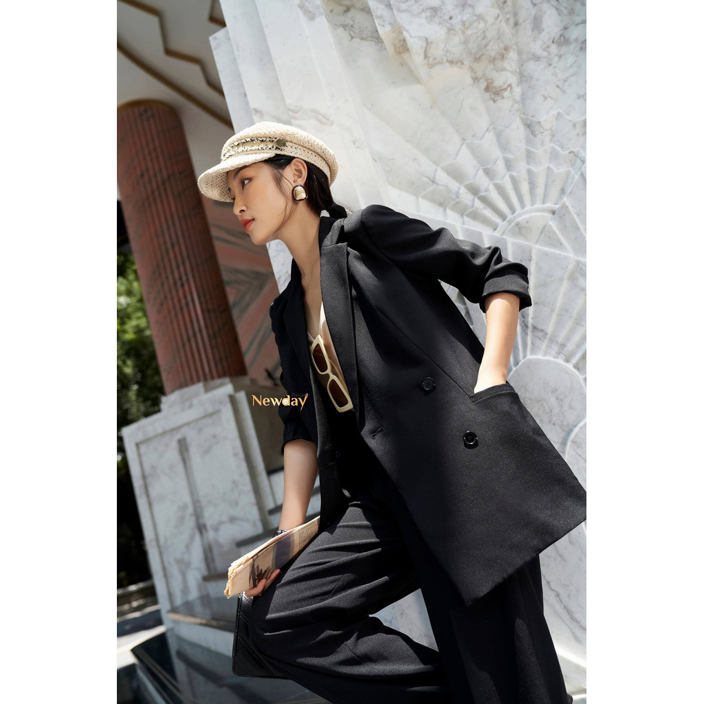 NEW DAY_Áo Vest dáng rộng túi chéo