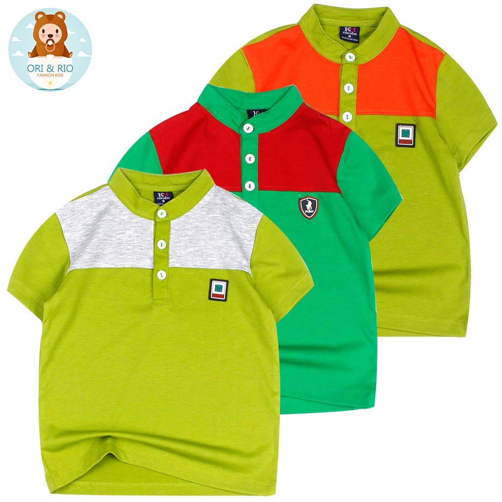 Áo thun bé trai Size Nhỏ cài nút ghép vải cho bé 1 tuổi đến 8 tuổi, từ 12 kg đến 22 kg chất shop đẹp 05023-05025