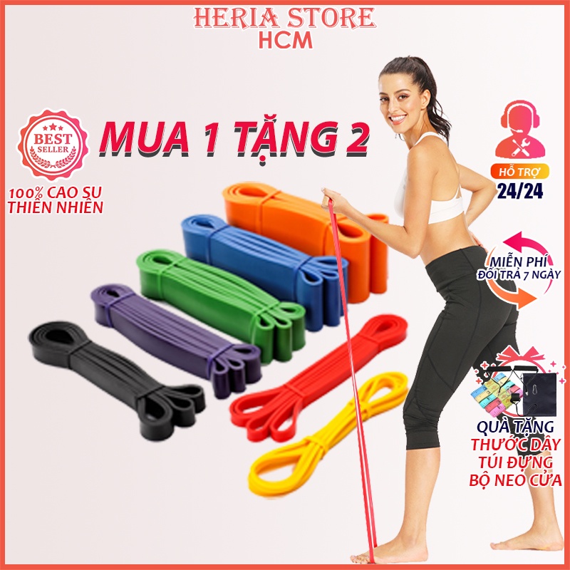 Dây kháng lực Power Band tập Gym mông toàn thân tại nhà hỗ trợ lên xà HERIA HCM