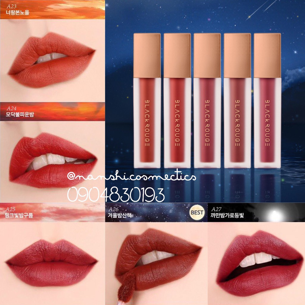 Son BLACK ROUGE AIR FIT VELVET TINT VERSION 1-2-3-4-5 | BigBuy360 - bigbuy360.vn