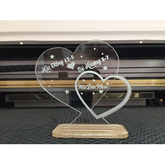 Quà chúc mừng sinh nhật khắc theo yêu cầu phù hợp để tặng người thân bạn bè mẫu trái tim. | BigBuy360 - bigbuy360.vn