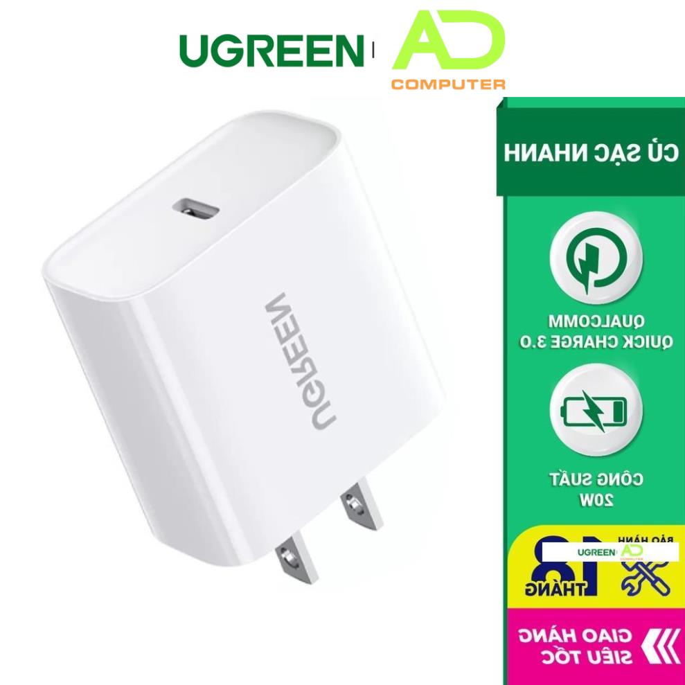 Cốc sạc nhanh PD 20W UGREEN CD137