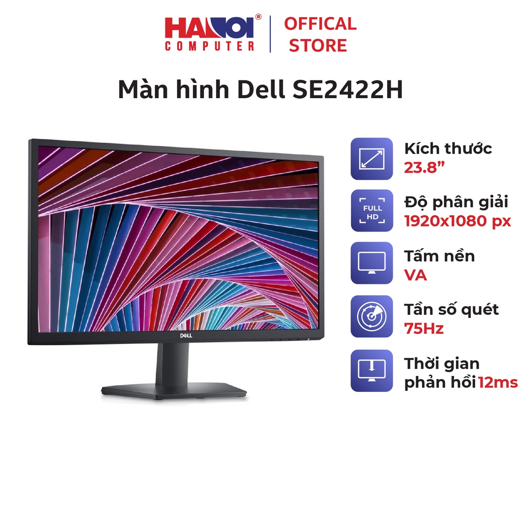 Màn hình Dell SE2422H (23.8 inch/FHD/VA/75Hz/12ms/250nits/HDMI+VGA)