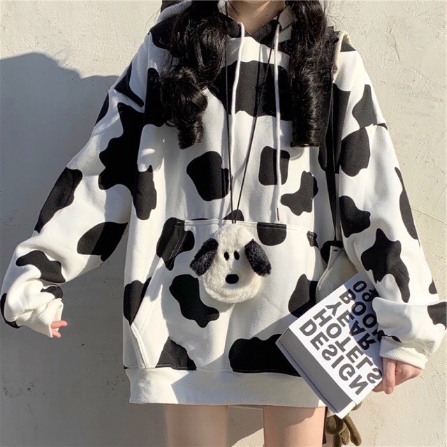 Áo Hoodie Unisex Bò Sữa Hottrend  🐮 Áo Hoodie Nam Nữ In Hình Bò Sữa Ngộ Nghĩnh_Nano Ulzzang | BigBuy360 - bigbuy360.vn