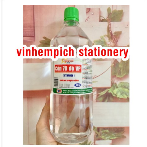 Cồn Sát Khuẩn 70 độ Vĩnh Phúc 1000ml - Cồn trắng 70 độ VP 1 Lit