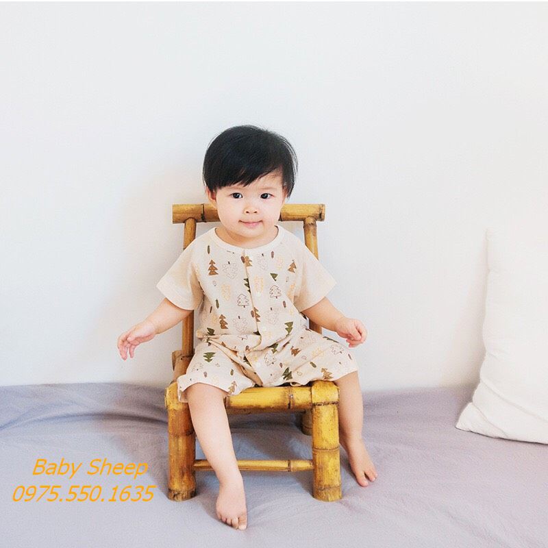 Body cộc tay 100% COTTON HỮU CƠ TỰ NHIÊN cao cấp cho bé 0-2 tuổi không chất tẩy nhuộm siêu đáng yêu dành cho mùa hè