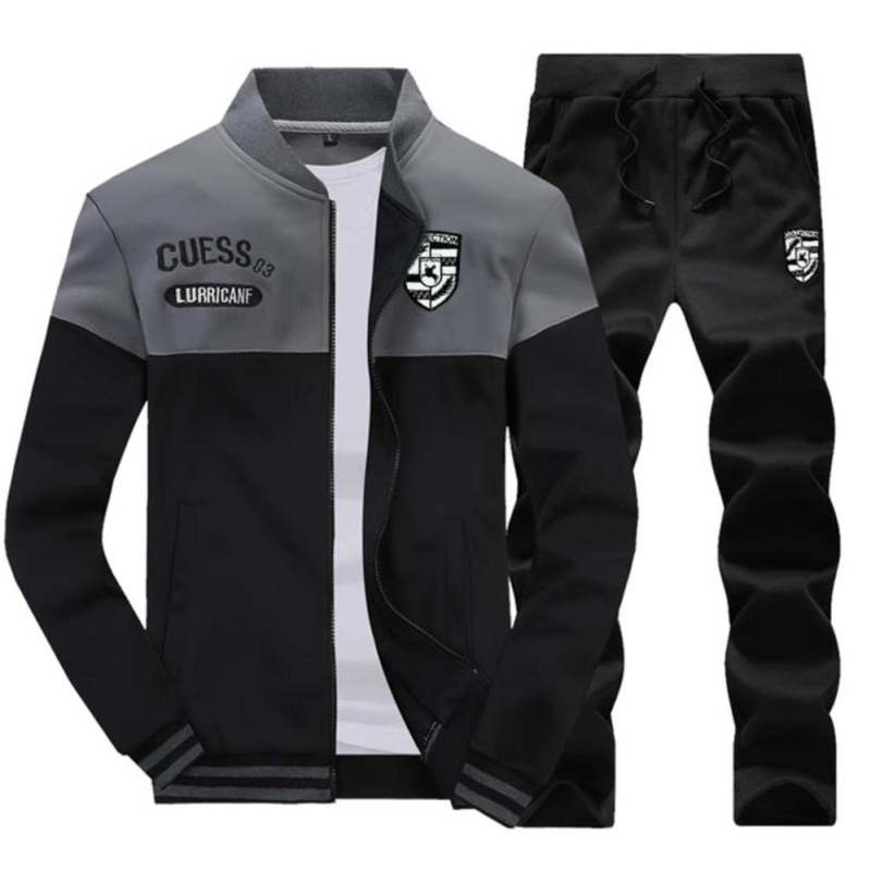 Bộ áo khoác ngoài dài tay + quần dài thời trang nam size M-4XL #D10 chất lượng cao