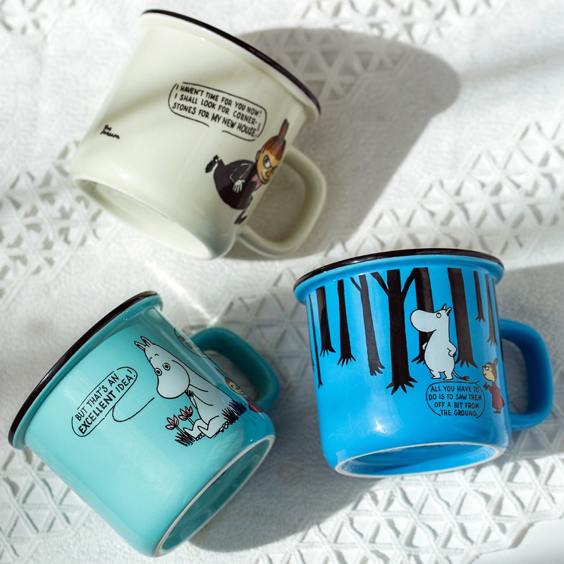 Cốc Uống Cà Phê Họa Tiết Moomin Kiểu Châu Âu Dễ Thương Cho Bé