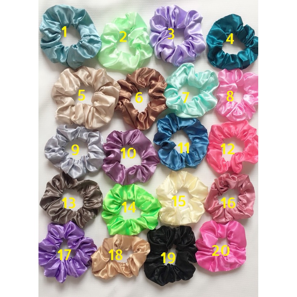 [Mã FAGOGO giảm 12% đơn 99K] Cột tóc vải scrunchies buộc tóc vải trơn bóng loại đẹp hot trend SABI SHOP | BigBuy360 - bigbuy360.vn
