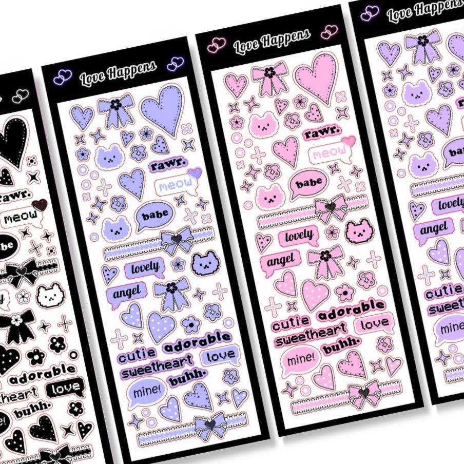 Cute Bunny Stickers/Laser Love Decoration Stickers