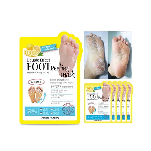 Mặt nạ tẩy tế bào da chết chân Double Effect Foot Feeling Mask