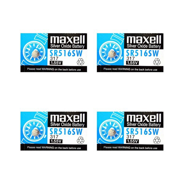 Vỉ 5 viên Pin SR516SW 317 Pin Đồng Hồ SR516 Maxell Nhật Chính Hãng