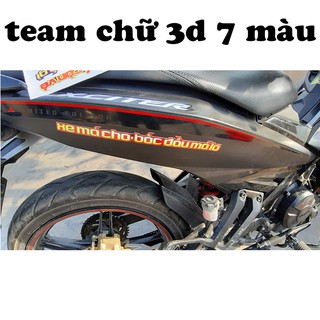 Tem chữ 3d bẩy màu