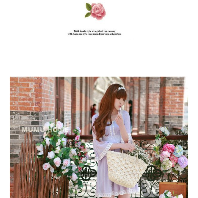 [NowShip - Giao Ngay] Túi Cói Boho Vintage Đeo Vai, Đeo Chéo Hình Tròn Dây Da Màu Nâu Be Trơn