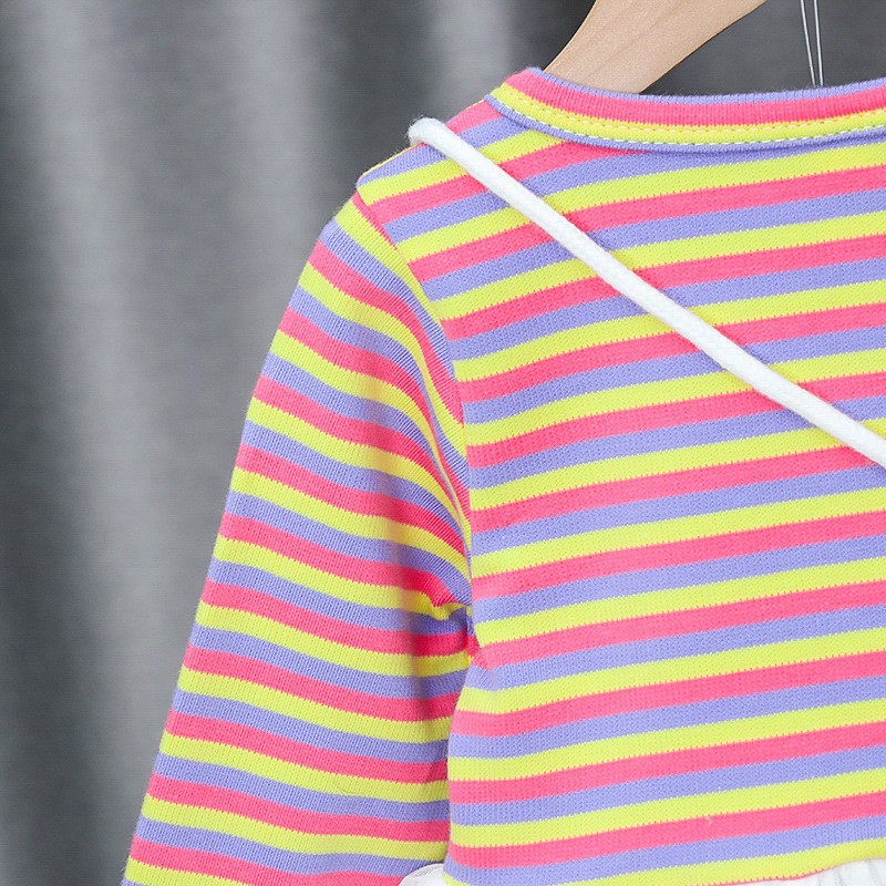 Váy bé gái, đầm bé gái họa tiết dâu xinh thời trang cho bé từ 6 tháng đến 3 tuổi VAY258H