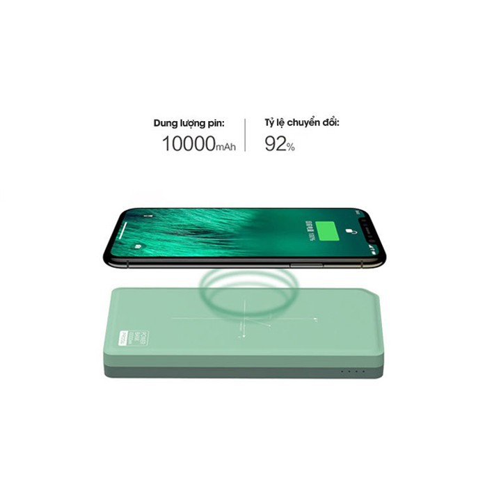 Pin sạc dự phòng không dây 10000mAh Remax PRODA PPP-33 chính hãng - Màu bất kì- Giá cực sốc