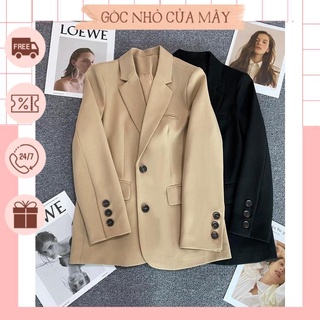 Áo khoác blazer dáng suông 2 hàng cúc phong cách Hàn Quốc GNCM