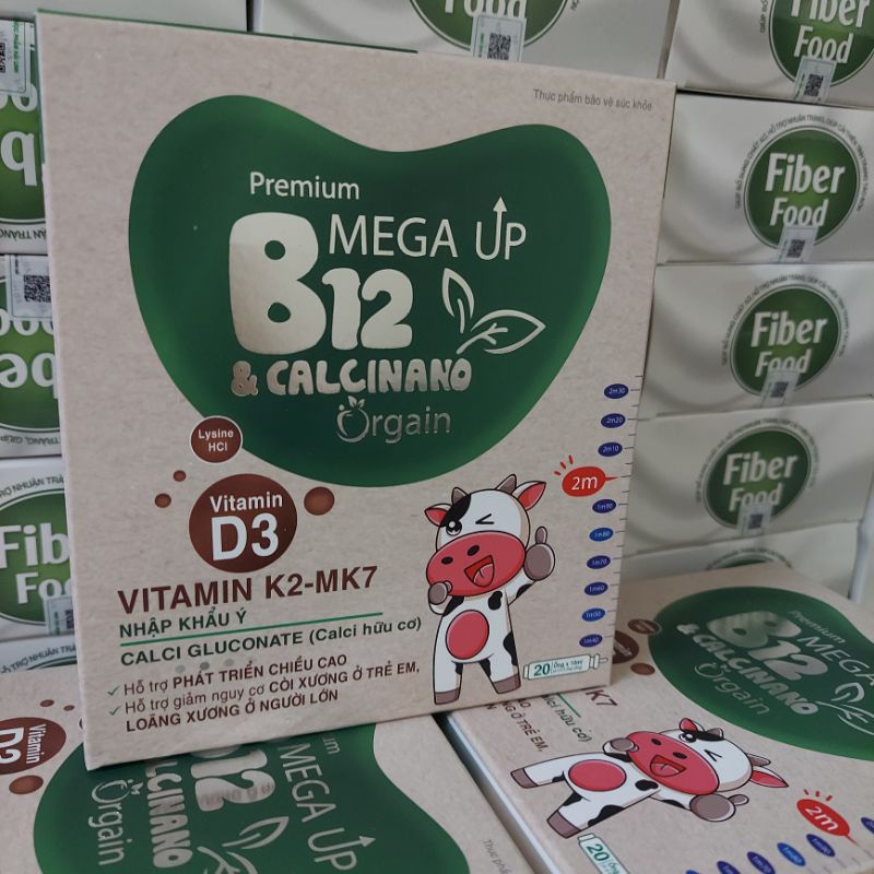 Vitamin D3 K2 Mk7B12 calcinano hộp 20 ống