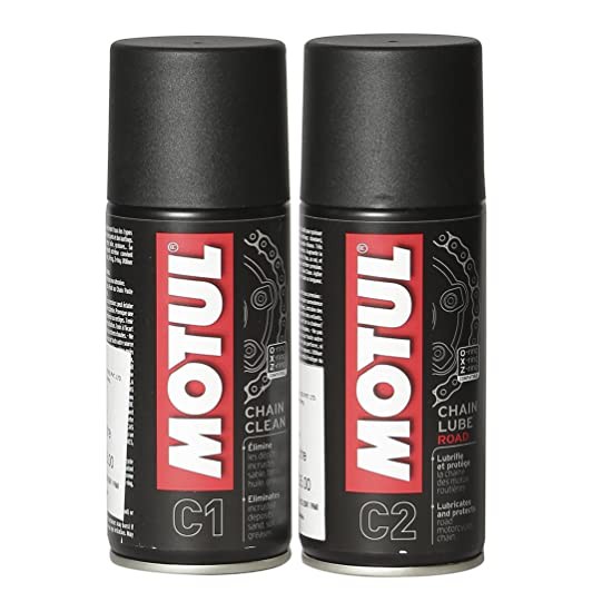 Chai xịt dưỡng sên - xích Motul MC Care C2 Chain Lube Road 150ml - Hàng Chính Hãng Motul