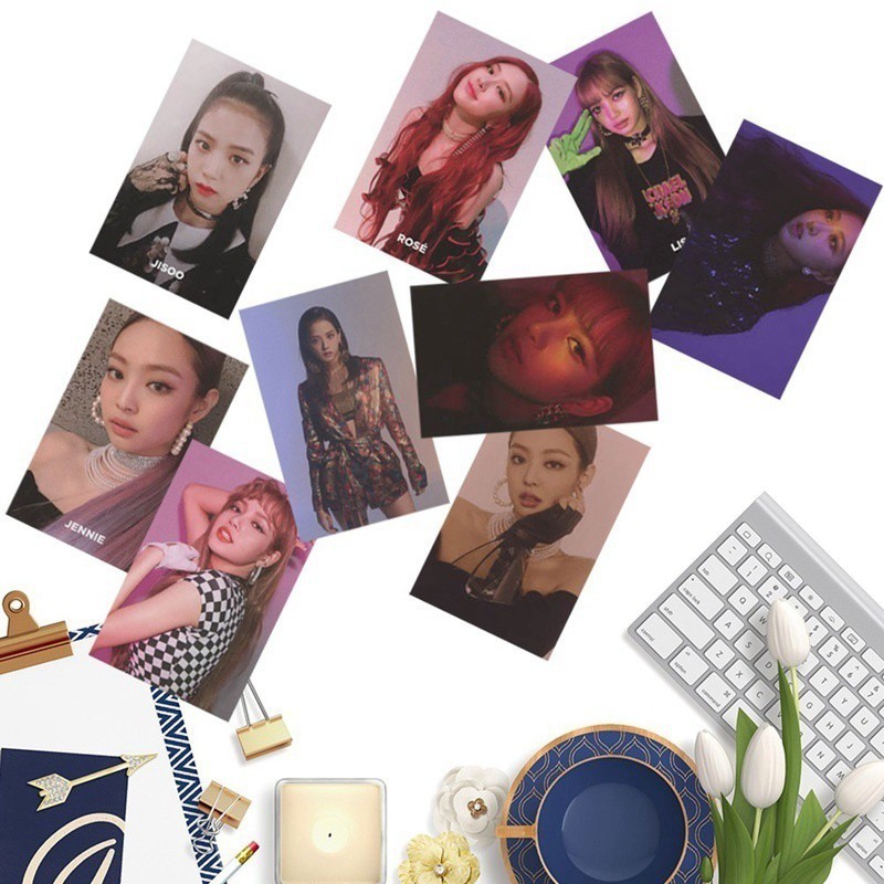Set 8 thẻ hình album Square Up nhóm nhạc Black Pink dùng trang trí tiện dụng