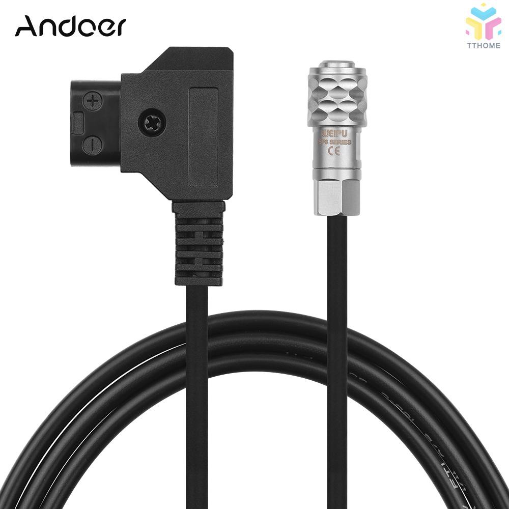 T&T Andoer D-Tap to BMPCC 4K 2 Pin Locking Power Cable for Blackmagic Pocket Cinema Camera 4K for Sony V Mount Anton Bau