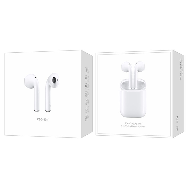 Tai nghe bluetooth ⭐FREE SHIP ⭐ kiểu dáng Airpods 2 chính hãng Kaku mã KSC-538 - BH 12 Tháng