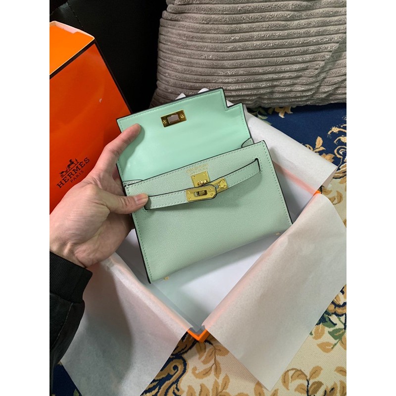 Túi xách nữ da thật cao cấp Hermes Kelly HM mini size 19