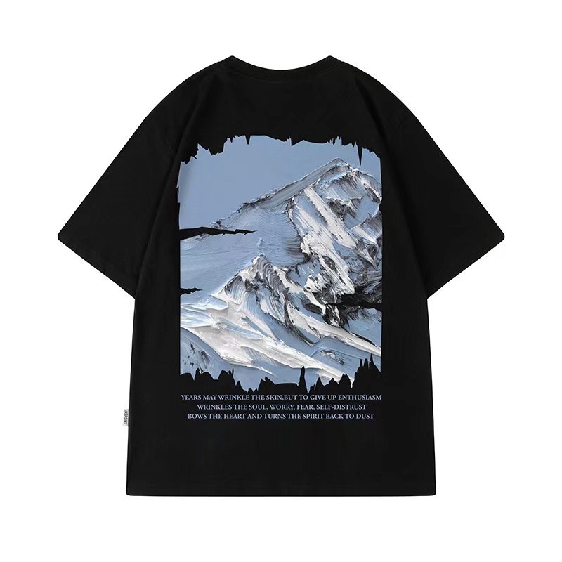 Áo Thun Tay Ngắn Dáng Rộng In Chữ Phong Cách Hip Hop Đường Phố Hàn Quốc Thời Trang Mùa Hè Cho Nam Cỡ M-8XL