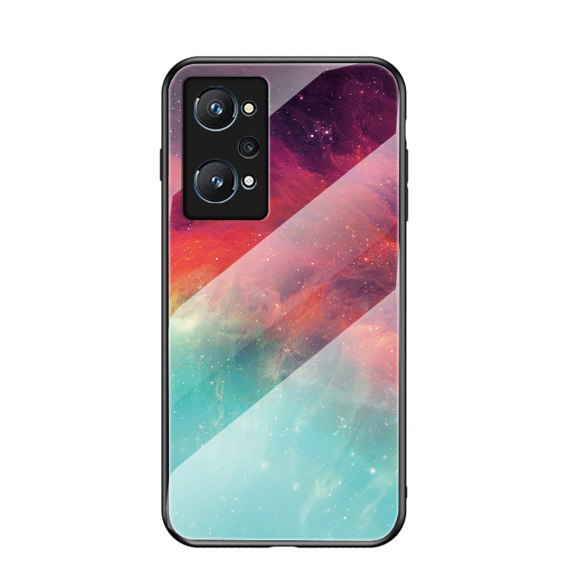 Ốp điện thoại kính cường lực cứng họa tiết bầu trời đầy sao cho OPPO Realme GT Neo2 Neo2T Neo 2 T Q3 Pro 5G