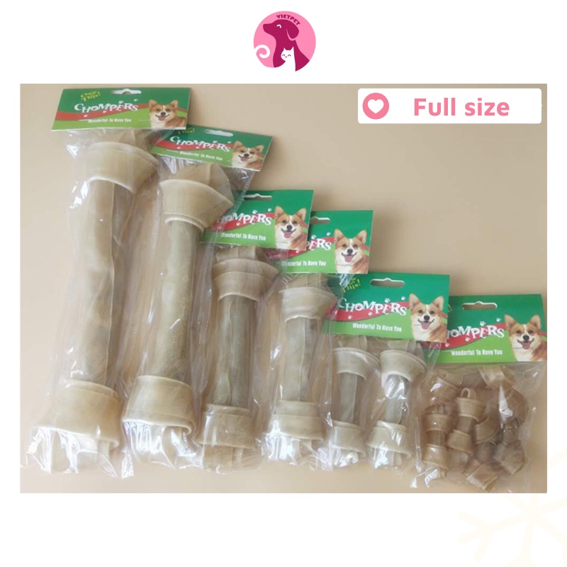 Khúc Xương Da Bò Vị Sữa Cho Chó Cưng Gặm (Full Size) (Thơm ngon số 1)