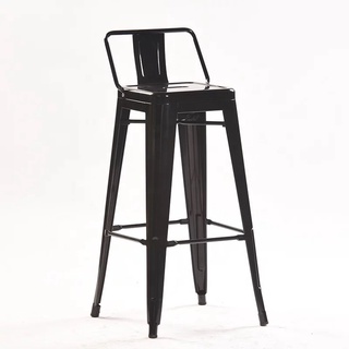 Ghế Tolix Bar chân cao có lưng tựa màu đen