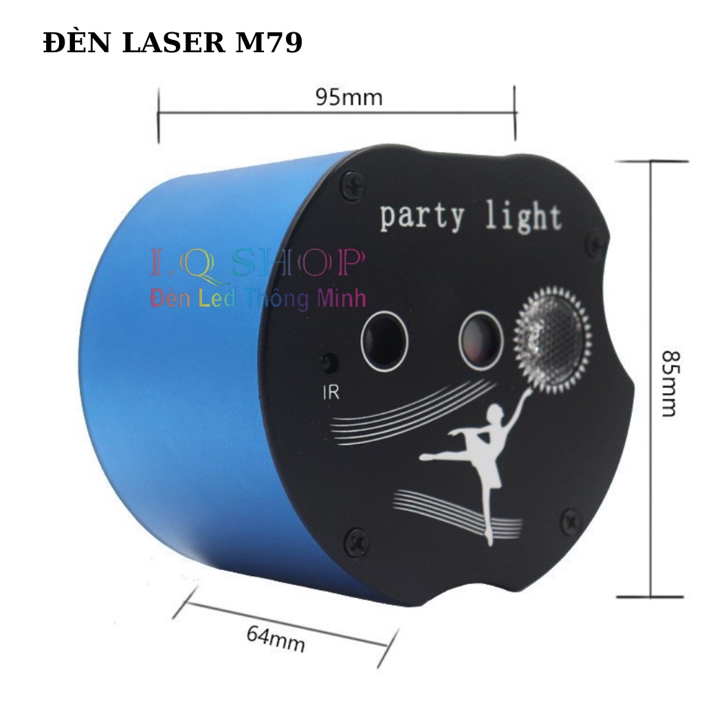 Đèn Laser Phòng Bay Mini Cảm Biến Theo Nhạc Dùng Cho Phòng Bay Karaoke Bar...