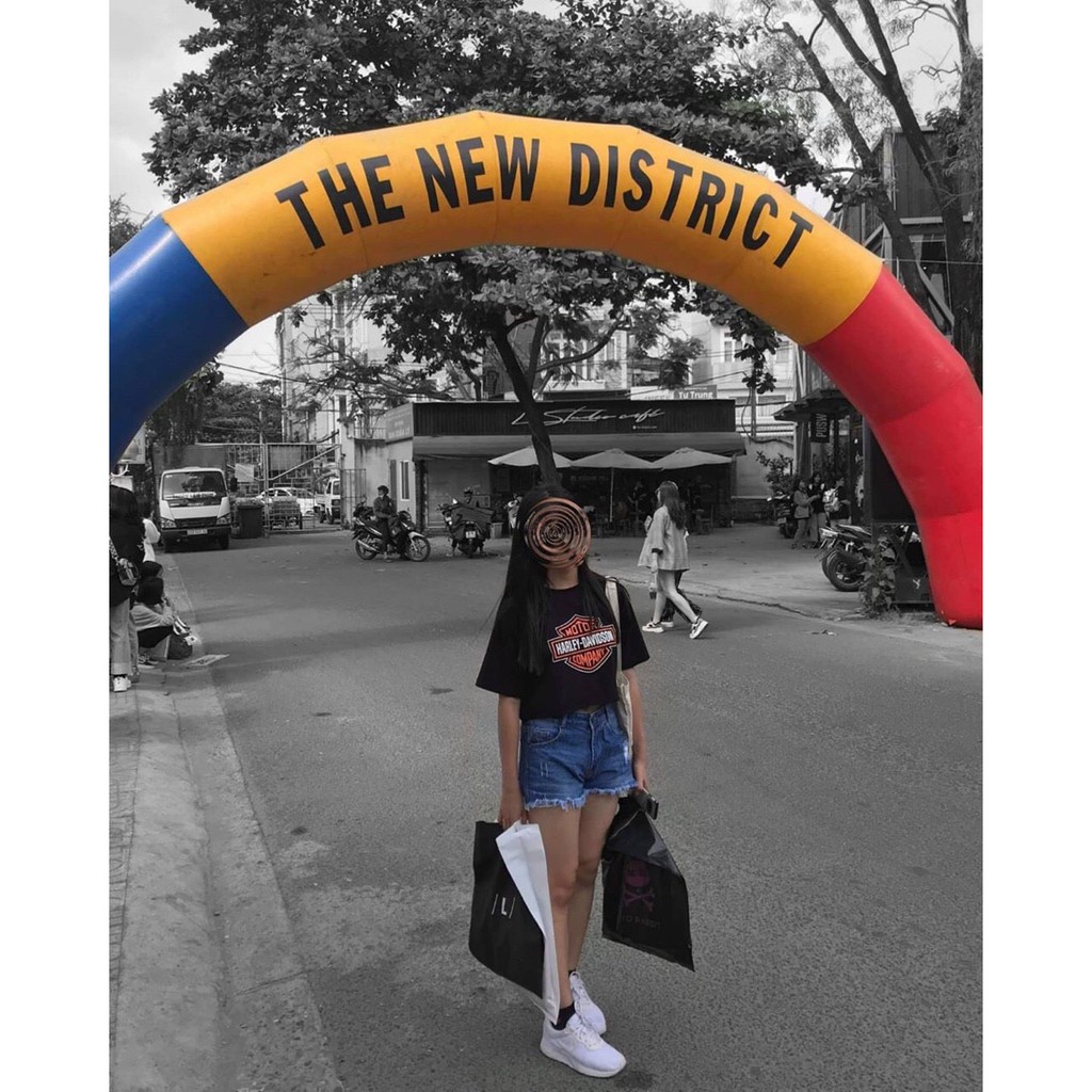 ( DEAL 1K ) (thitun15) áo croptop rộng tay ngắn đi biển - Áo croptop nữ tay lỡ crt màu đen kiểu đẹp | BigBuy360 - bigbuy360.vn