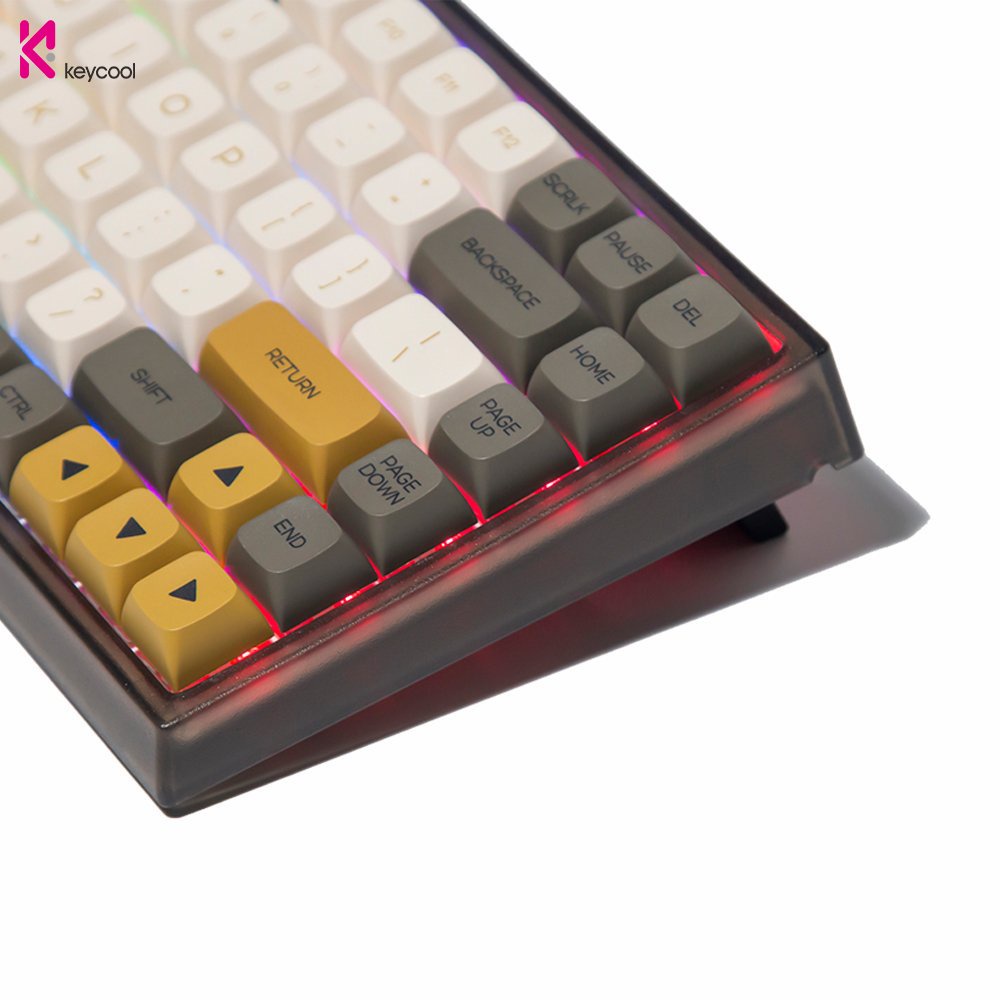 Bàn phím cơ Keycool KC84 Pro Smoke Black RGB Hotswap Three-mode Bluetooth 5.0/ 2.4G/ Type-C - Hàng chính hãng