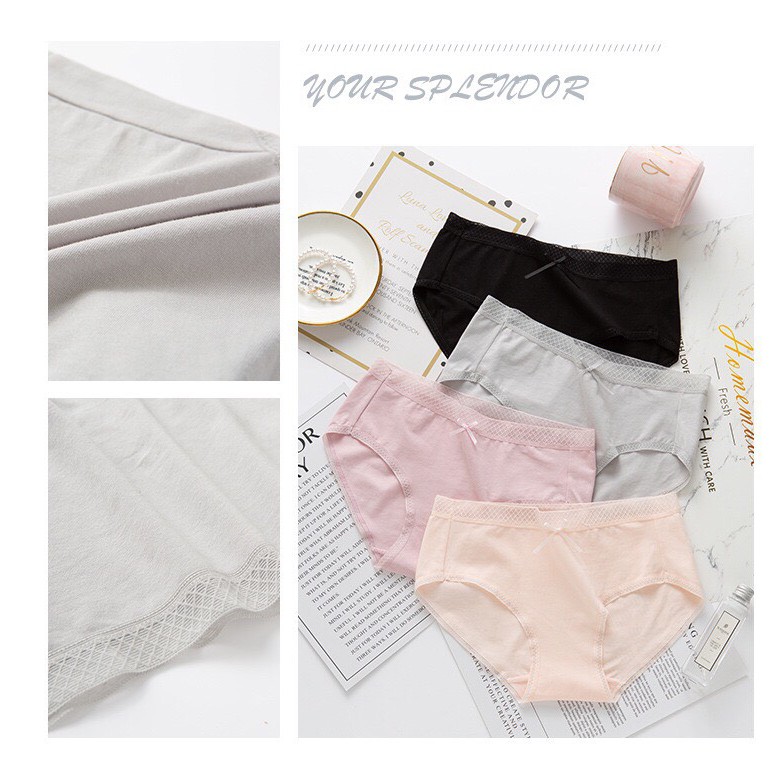 Quần Lót Hip Bow Cotton Phong Cách Hàn Quốc