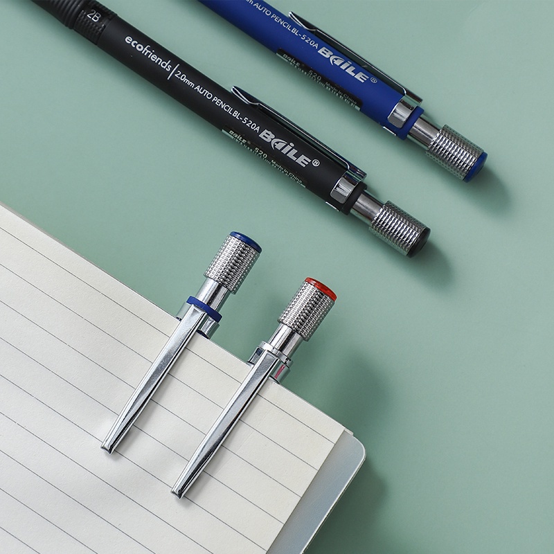 Bút chì bấm cơ 2.0mm 2B viết vẽ trơn tru xóa được dành cho văn phòng trường học