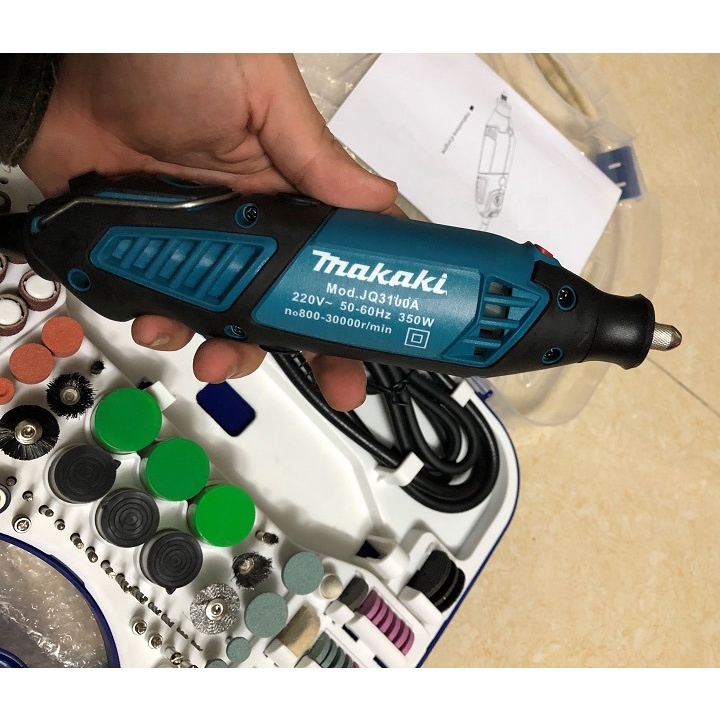 BỘ MÁY KHOAN , MÀI, CẮT , KHẮC ĐA NĂNG MKT 350W 100 CHI TIẾT 6 TỐC ĐỘ