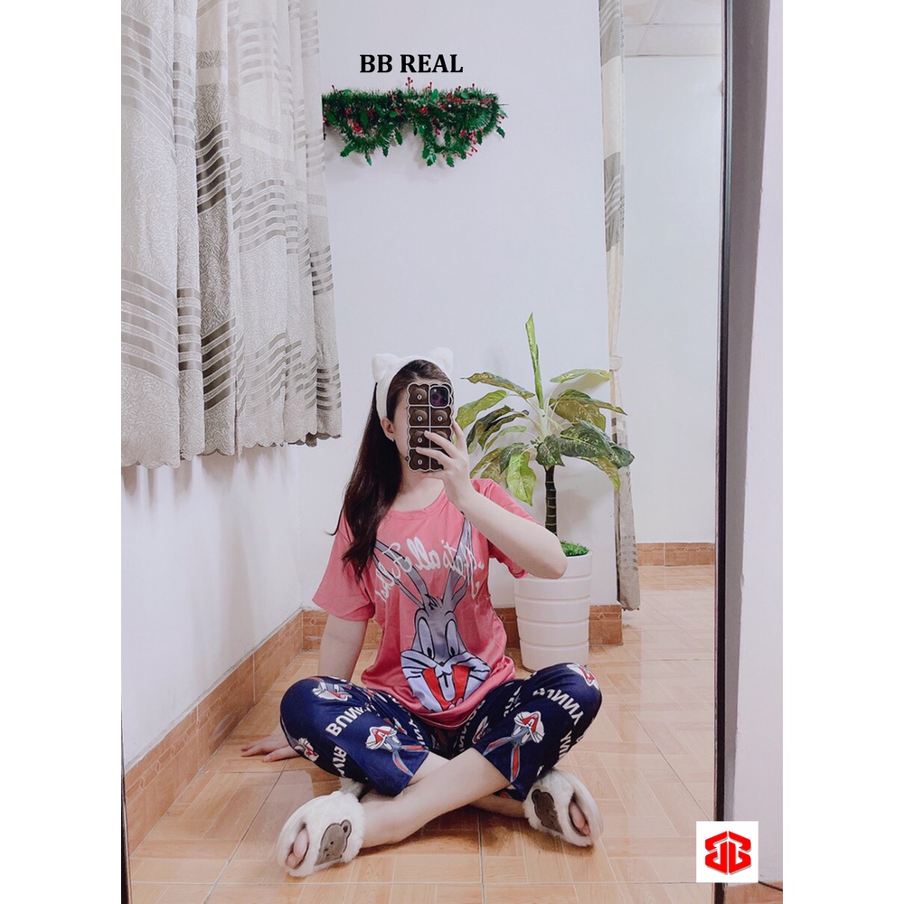 Đồ Bộ Mặc ở Nhà Bộ Đồ Ngủ Nữ Quần Dài Pijama Thun Lạnh Đẹp, [CODE 13-16] Freesize Từ 45-60Kg - BB REAL