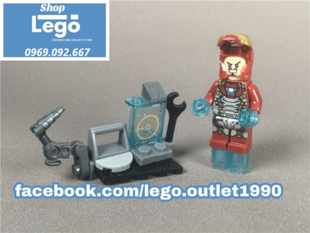 Xếp hình Người sắt Iron man Tony Stark Avengers Marvel nhà máy Lego Minifigures SY1121