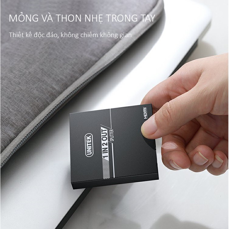 Bộ Chia HDMI 1 Ra 2 Cổng UNITEK V116A Hỗ Trợ 4K Cao Cấp