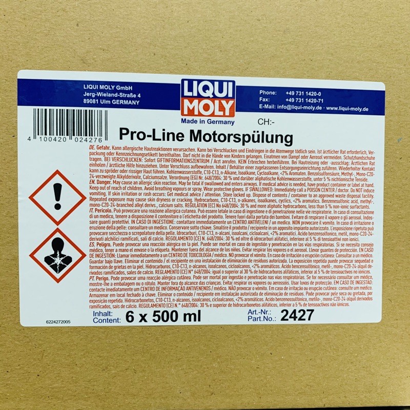 Phụ Gia Súc Rửa Động Cơ Chuyên Dụng Cho Xe Hơi - ÔTô - Liqui Moly Pro-Line Engine Flush 2427 500ML - Made in Germany