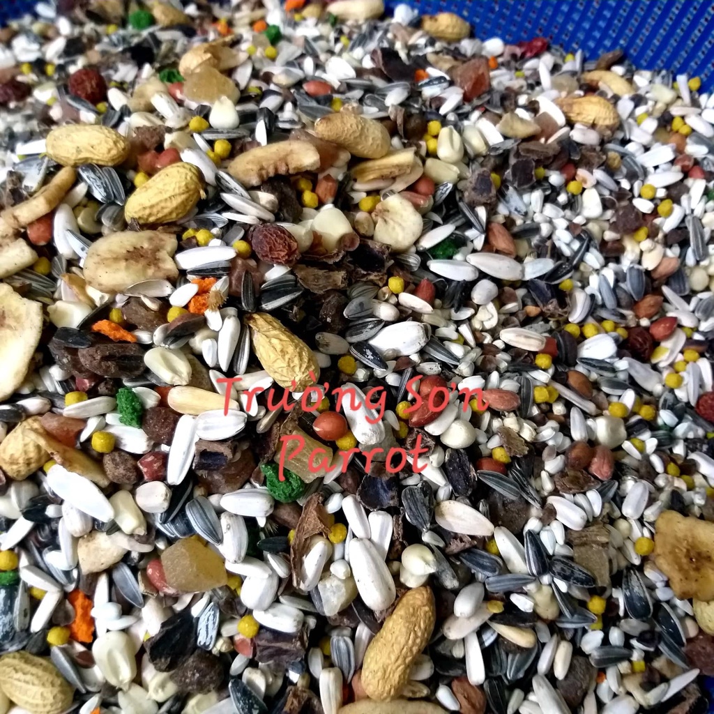 Hạt trộn hoàn chỉnh AFRICAN PARROTS gói nguyên 2KG của MANITOBA chuyên dùng cho tất cả dòng vẹt xám Châu Phi