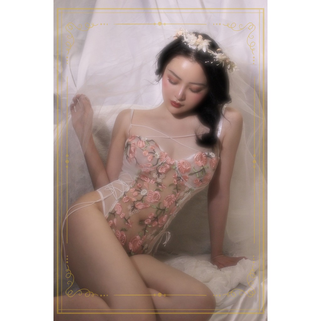 Bodysuit 2 dây 💝 Free ship 💝 thêu hoa dây đan hông quyến rũ | BigBuy360 - bigbuy360.vn