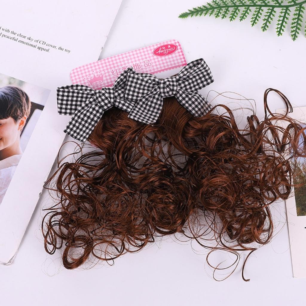 Set 2 kẹp tóc giả đính nơ xinh xắn cho bé gái