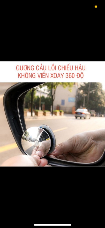 Bộ 2 gương cầu lồi xoay 360 độ ( không viền hàng đẹp )