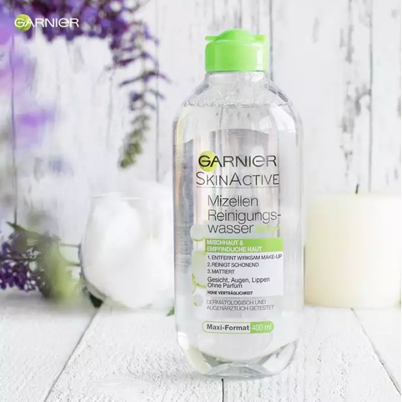 Nước Tẩy Trang Garnier Màu Xanh Lá Dành Cho Da Hỗn Hợp 400ml