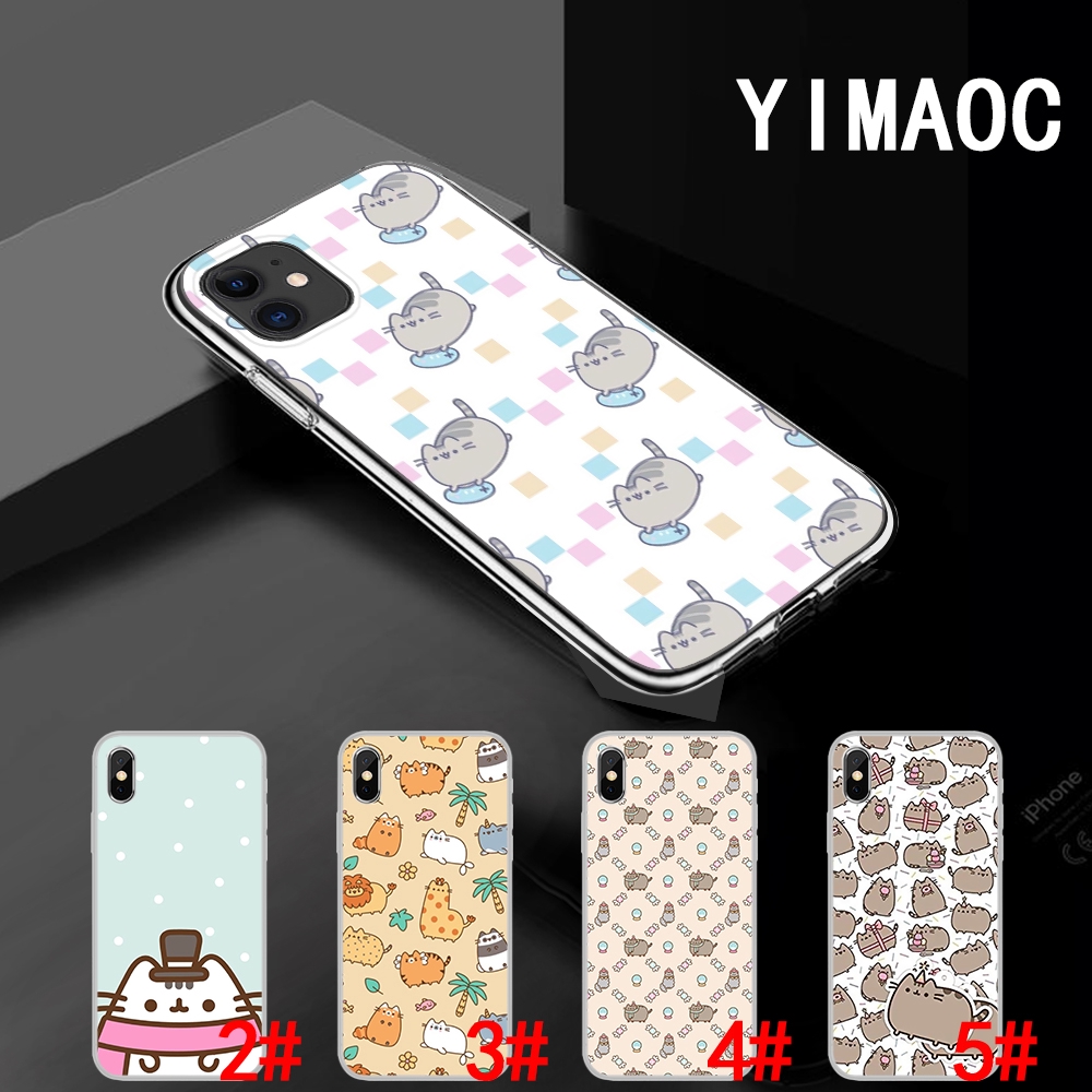 Ốp điện thoại TPU mềm trong suốt hình mèo Pusheen 205A cho iPhone XS Max XR X 11 Pro 7 8 6 6S Plus